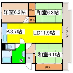 ドミール十條Bの物件間取画像